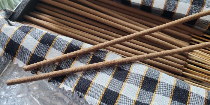 バリの寺院の素敵な布